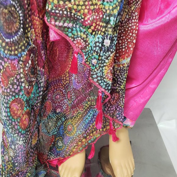 Almirah Junaid Jamshed Pakistani Viscose Chiffon Ready-Made Shalwar Kameez Suit - Picture 15 of 16